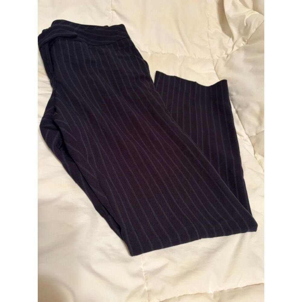 Worthington Modern Fit Pinstripe Dress Pants – Black/Grey 12P